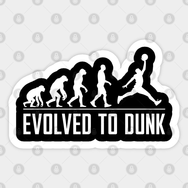 Evolved to Dunk – Funny Basketball Evolution Sticker by MakerMind8.2